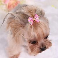 Dog Hair Accessories Dog Clothes Cute Bowknot Blushing Pink Blue Fuchsia
