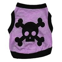 Dog Shirt / T-Shirt / Vest Orange / Green / Purple / Gray Dog Clothes Summer Skulls Fashion / Halloween