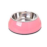 Dog Feeders Pet Bowls Feeding Portable Random Color Stainless Steel