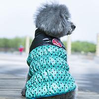 Dog Coat Vest Dog Clothes Reversible Keep Warm Polka Dots Yellow Red Green