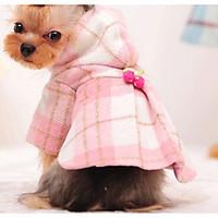 Dog Coat Dog Clothes Cute Fashion Color Block Blushing Pink Brown