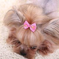 Dog Hair Accessories Dog Clothes Cute Fashion Casual/Daily Bowknot Blushing Pink Blue Red Fuchsia Yellow