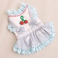 Dog Dress Dog Clothes Cute Casual/Daily Bowknot Blue Red