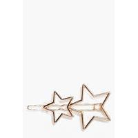 Double Star Hair Clip - gold