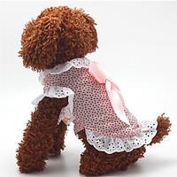 Dog Dress Dog Clothes Casual/Daily Fashion Polka Dots Blushing Pink Blue