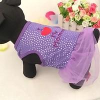 Dog Dress Dog Clothes Casual/Daily Letter Number Purple