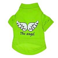 Dog Shirt / T-Shirt Green Dog Clothes Summer Spring/Fall Angel Devil Casual/Daily