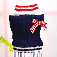 Dog Sweater Red / Blue Dog Clothes Winter Color Block Fashion / Casual/Daily