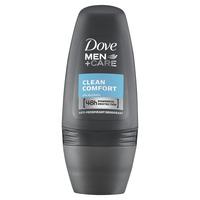 Dove Men+Care Deodorant Roll On Clean Comfort Anti-Perspirant 50ml