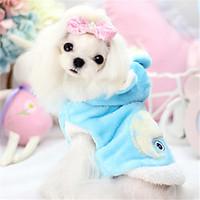 Dog Hoodie Blue / Pink / Yellow Winter / Spring/Fall Solid / Animal Casual/Daily Dog Clothes / Dog Clothing-Other