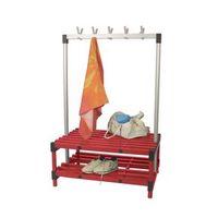 double bench with hooks red 12 hooks length 1000mm