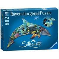 Dolphin Silhouette Jigsaw Puzzle (862-Piece)