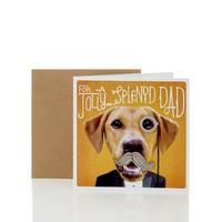 Dog with Monocle Dad Birthday Card
