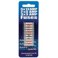 Domestic Fuse Pack (10 Pack Mixed 3A 5A and 13A Fuses)