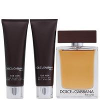 Dolce and Gabbana The One for Men Eau de Toilette Spray 100ml, Shower Gel 50ml and Aftershave Balm 50ml
