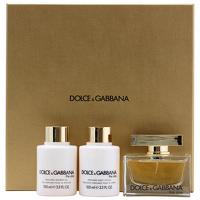 Dolce and Gabbana The One Eau de Parfum Spray 75ml, Perfumed Body Lotion 100ml and Perfumed Shower Gel 100ml
