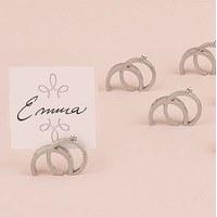 Double Rings Wedding Place Card Holder