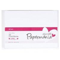 docrafts Papermania Pack of 50 White A6 300gsm Cards and Envelopes 349463