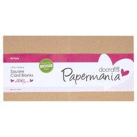 docrafts papermania pack of 50 recycled kraft square card blanks 34946 ...