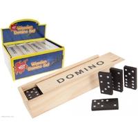 dominoes game play set in wooden box