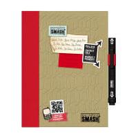 Doodle Red Smash Scrapbook 8 x 10 Inches with Glue Pen