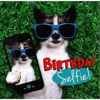 Dog selfie happy birthday card