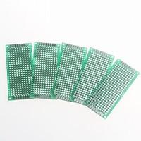 Double-sided 2.54mm Pitch PCB 3 x 7cm Protoboard - Green (5pcs)