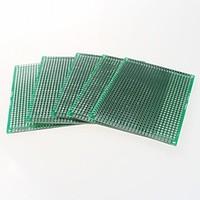 double sided 254mm pitch pcb 5 x 7cm protoboard green 5pcs