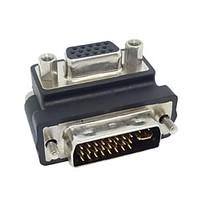 Down Right Angled 90 Degree VGA SVGA Female To DVI 245 Male DVI to RGB Adapter Free Shipping