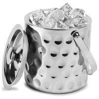 Double Walled Hammered Dimple Effect Ice Bucket