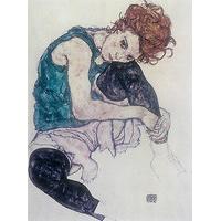 Donna Seduta, 1917 By Egon Schiele