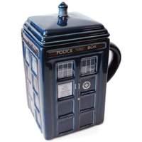doctor who ceramic tardis mug with removable lid dr87