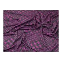 Dogtooth Print Stretch Jersey Dress Fabric Purple