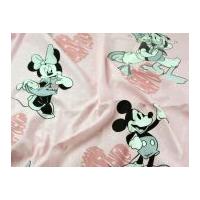 donald duck mickey minnie mouse print cotton disney fabric pink