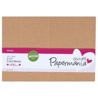 docrafts Papermania Pack of 25 Recycled Kraft 5x7 Cards and Envelopes 349467