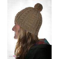 Downhill Diva Cable Cap in Ewe So Sporty Merino (402)