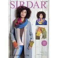 Double Loop Snood, Winged Wrap and Mitts in Sirdar Colourwheel (8031)