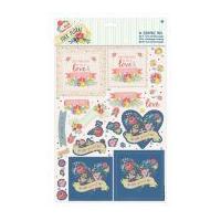 DoCrafts Folk Floral A4 Decoupage Pack You're The Best