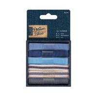 docrafts co ordinating ribbons 1m denim blue