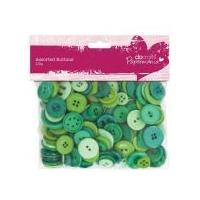 DoCrafts Assorted Craft Buttons Green