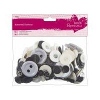 DoCrafts Assorted Craft Buttons Monochrome