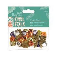 DoCrafts Owl Folk Charm Pack Orange & Turquoise