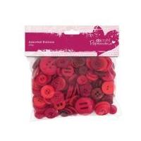 DoCrafts Assorted Craft Buttons Red