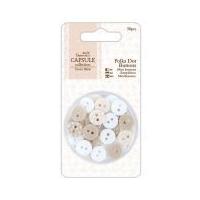DoCrafts Oyster Blush Polka Dot Round Buttons