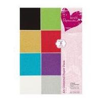 DoCrafts Glittered Paper Pack Assorted Colours