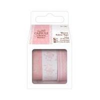 docrafts wild rose fabric tape 1m pink