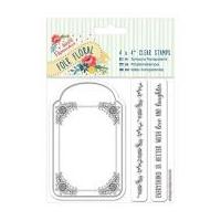 docrafts folk floral a5 clear stamp tag