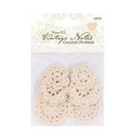 docrafts vintage notes crochet flowers cream