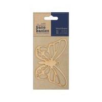DoCrafts Bare Basics Wooden Shapes Butterfly Natural
