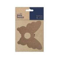 DoCrafts Bare Basics Wood Frames Butterfly Natural